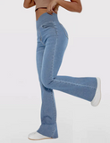 Calça Jeans EleganceFit - Cintura Alta Cruzada [CALÇA PARA UM EFEITO BARRIGA CHAPADA]