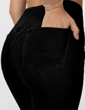 Calça Jeans EleganceFit - Cintura Alta Cruzada [CALÇA PARA UM EFEITO BARRIGA CHAPADA]