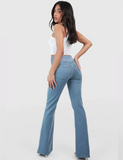 Calça Jeans EleganceFit - Cintura Alta Cruzada [CALÇA PARA UM EFEITO BARRIGA CHAPADA]