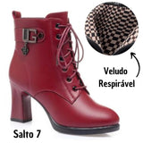 Bota Velvet - Ela se adapta às suas necessidades e ocasiões, salto alto de 7cm ou médio de 4cm você escolhe!